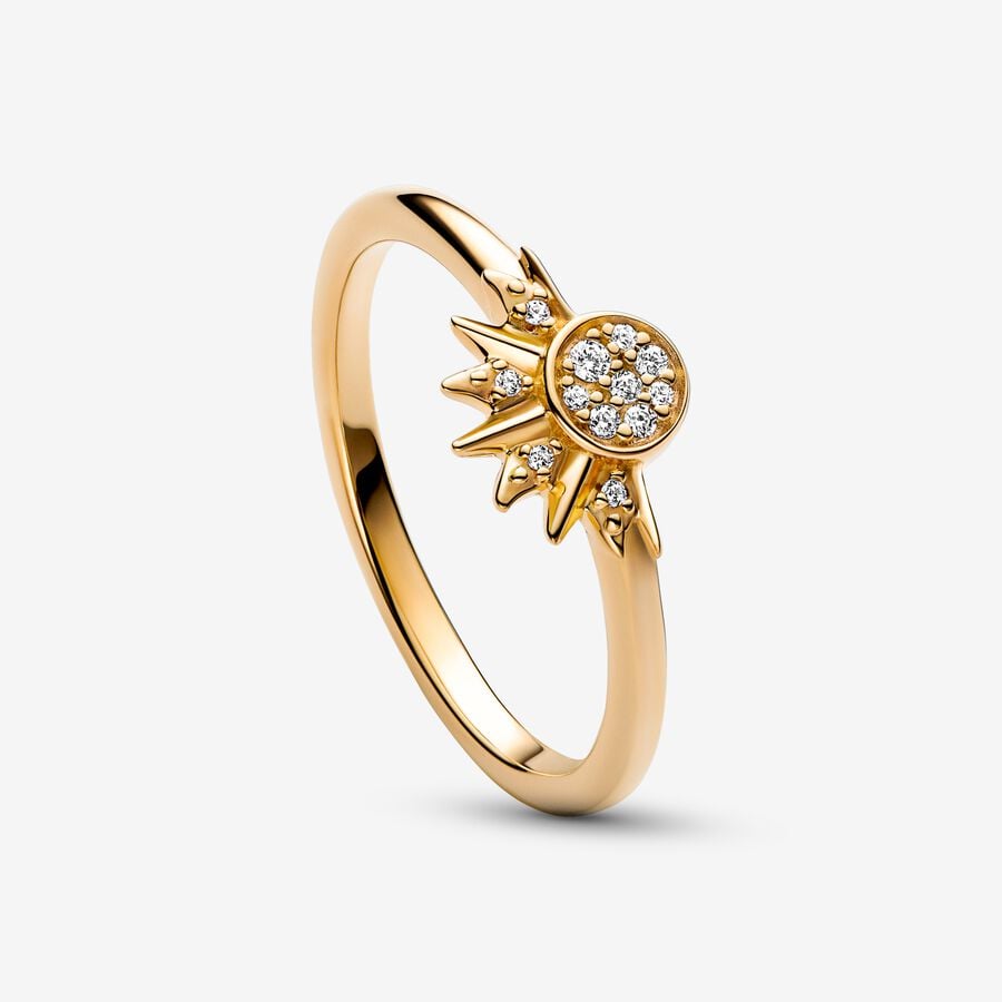 Celestial Sparkling Sun Ring