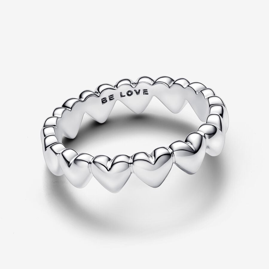 Row of Hearts Ring