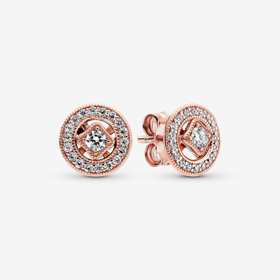 Vintage Circle Stud Earrings