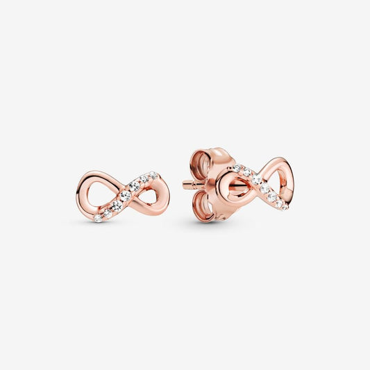 Sparkling Infinity Stud Earrings