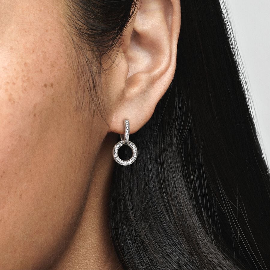 Sparkling Double Hoop Earrings