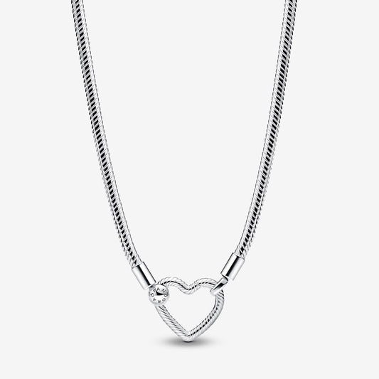 Heart Closure Snake Chain Necklace