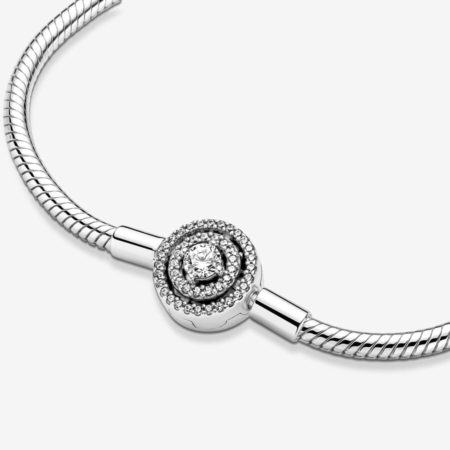 Pandora Moments Halo Snake Chain Bracelet