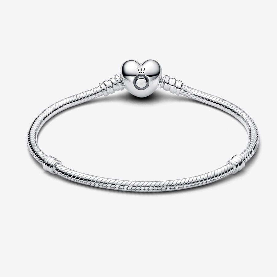 Pandora Moments Heart Clasp Snake Chain Bracelet