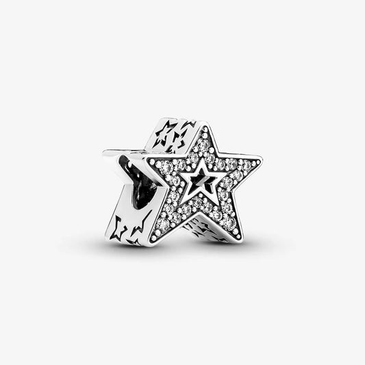 Sparkling Asymmetric Star Charm