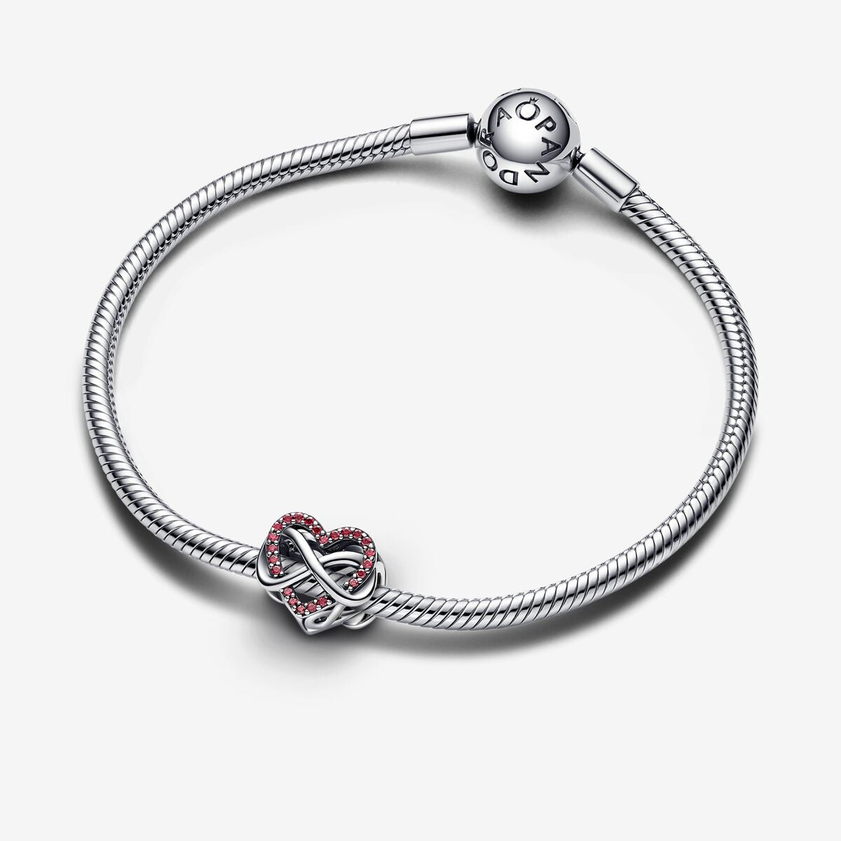 Family Infinity Red Heart Charm