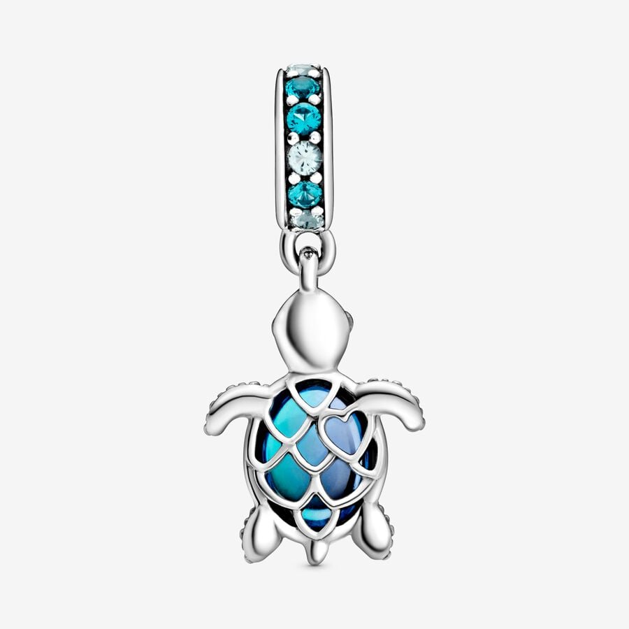 Murano Glass Sea Turtle Dangle Charm